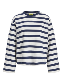Jack & Jones Kadın Loose Fıt Çizgili Tişört - Lona -Naval Academy - 12282544