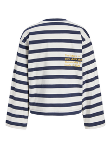 Jack & Jones Kadın Loose Fıt Çizgili Tişört - Lona -Naval Academy - 12282544