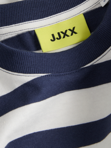 Jack & Jones Kadın Loose Fıt Çizgili Tişört - Lona -Naval Academy - 12282544