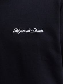 Jack & Jones Erkek Yarım Fermuarlı Dik Yaka Sweatshırt - Norrebro -Black - 12282899