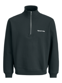 Jack & Jones Erkek Yarım Fermuarlı Dik Yaka Sweatshırt - Norrebro -Forest River - 12282899