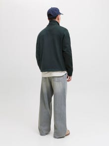 Jack & Jones Erkek Yarım Fermuarlı Dik Yaka Sweatshırt - Norrebro -Forest River - 12282899