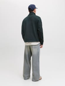 Jack & Jones Erkek Yarım Fermuarlı Dik Yaka Sweatshırt - Norrebro -Forest River - 12282899