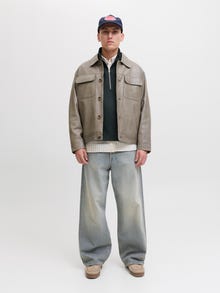 Jack & Jones Erkek Yarım Fermuarlı Dik Yaka Sweatshırt - Norrebro -Forest River - 12282899