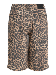 Jack & Jones Kadın Leopar Desenli Baggy Şort - Sarah -Cornstalk - 12283781