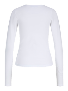 Jack & Jones Kadın Uzun Kollu Baskılı Tişört - Celıne -Bright White - 12284707