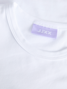 Jack & Jones Kadın Uzun Kollu Baskılı Tişört - Celıne -Bright White - 12284707
