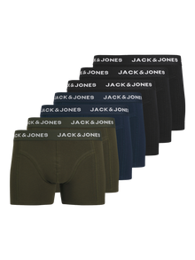 Jack & Jones Erkek 7'li Düz Boxer Paketi - Benja -Black - 12285464