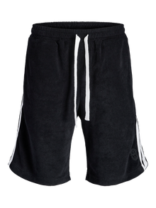 Jack & Jones Geniş Bacak Kalıp Orta bel Koşu Şortu -Black - 12285502