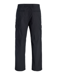 Jack & Jones Geniş Bacak Kalıp Orta bel Kargo Pantolon -Black - 12285542