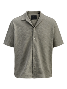 Jack & Jones Erkek Kısa Kollu Gömlek - Blaleo -Dried Sage - 12286175