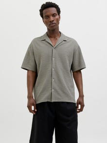 Jack & Jones Erkek Kısa Kollu Gömlek - Blaleo -Dried Sage - 12286175