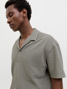 Jack & Jones Erkek Kısa Kollu Gömlek - Blaleo -Dried Sage - 12286175