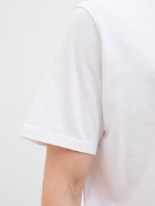 Jack & Jones Erkek Kısa Kollu Baskılı Tişört - Dıa -Bright White - 12286609
