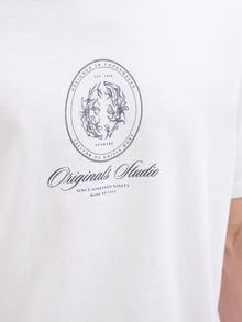 Jack & Jones Erkek Kısa Kollu Baskılı Tişört - Dıa -Bright White - 12286609