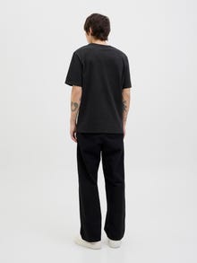 Jack & Jones Erkek Kısa Kollu Baskılı Tişört - Dıa -Black - 12286609