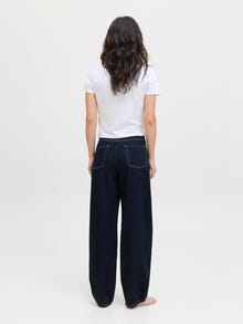 Jack & Jones Kadın Barrel Fıt Jean -Dark Blue Denim - 12287824