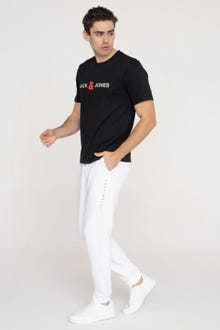 Jack & Jones Erkek Göğüs Logo Baskılı Tişört - Log -Black - 12289736