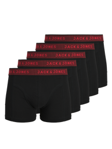 Jack & Jones Erkek 5'li Boxer Paketi - Twısted -Fiery Red - 12293346